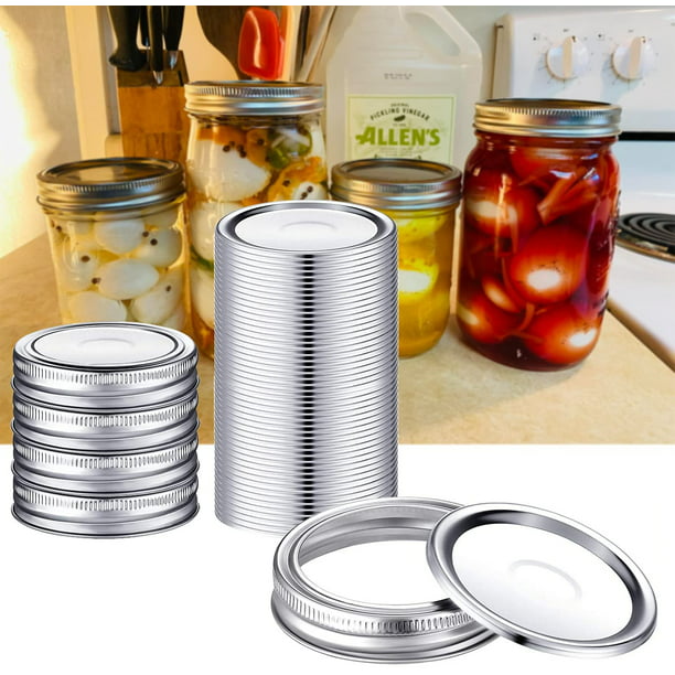 10PCS Wide Mouth Canning Jar Lids And Rings Set for Mason Jars Leak Proof 86MM